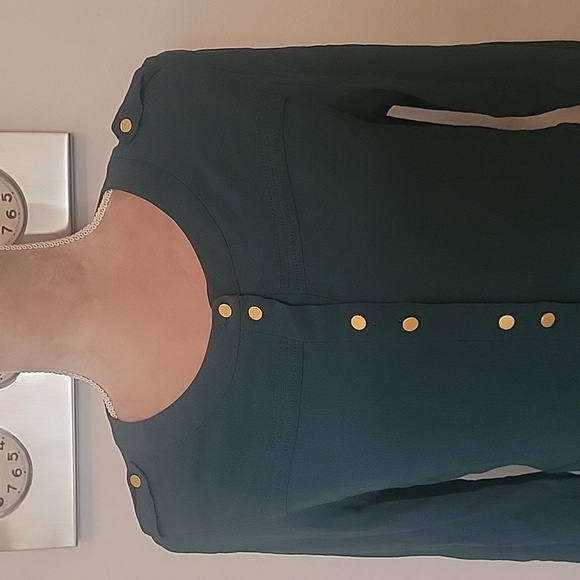 Boden Ashbourne Green Below Knee Long Sleeve Button Down Dress Size 10P, EUC - Picture 2 of 11